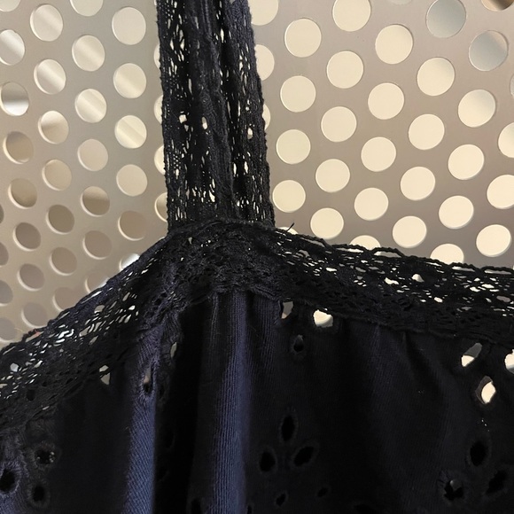 Urban Outfitters Eloise Eyelet Tank Top Size Medium in Navy Blue. NWT - Picture 7 of 11